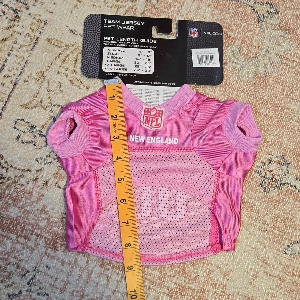 NFL New England Patriots Pink Pet Jersey Size XS
